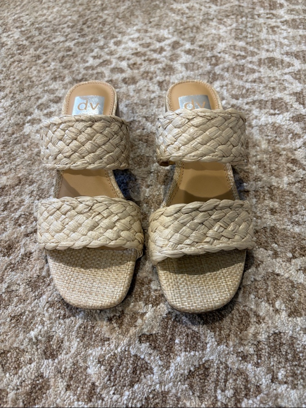 DV by Dolce Vita Braided Double-Strap Slide Sandals in Natural